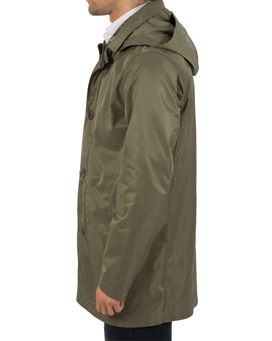 Heren | Jassen | Fay | Chelsea Nylon Memory Raincoat Military Green