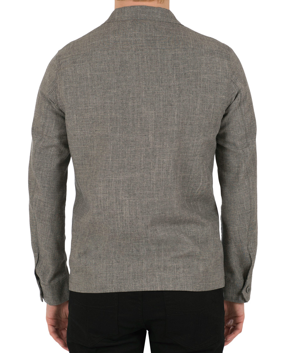 Heren | Jassen | Oscar Jacobson | Hannes Wool/Cotton/Linen Shirt Jacket Grey