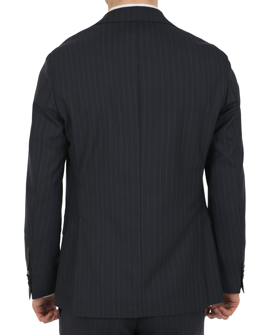 Heren | Pakken | Oscar Jacobson | Ferry Wool Pinstripe Suit Navy
