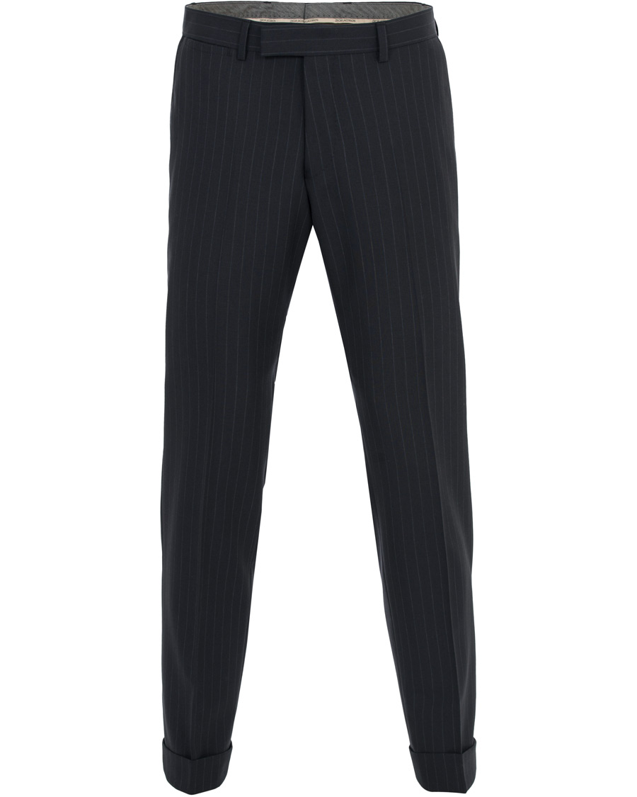 Heren | Pakken | Oscar Jacobson | Ferry Wool Pinstripe Suit Navy