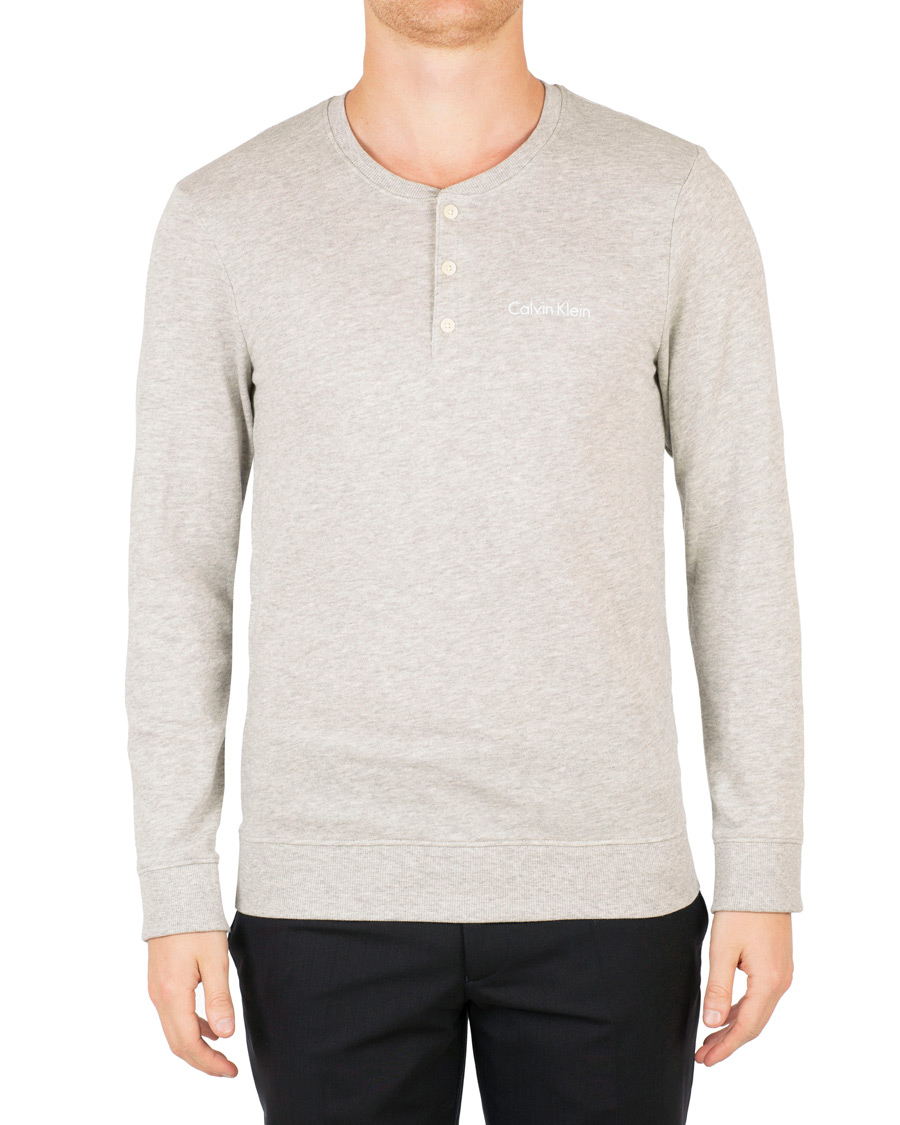 Heren | Truien | Calvin Klein | Henley Heather Grey