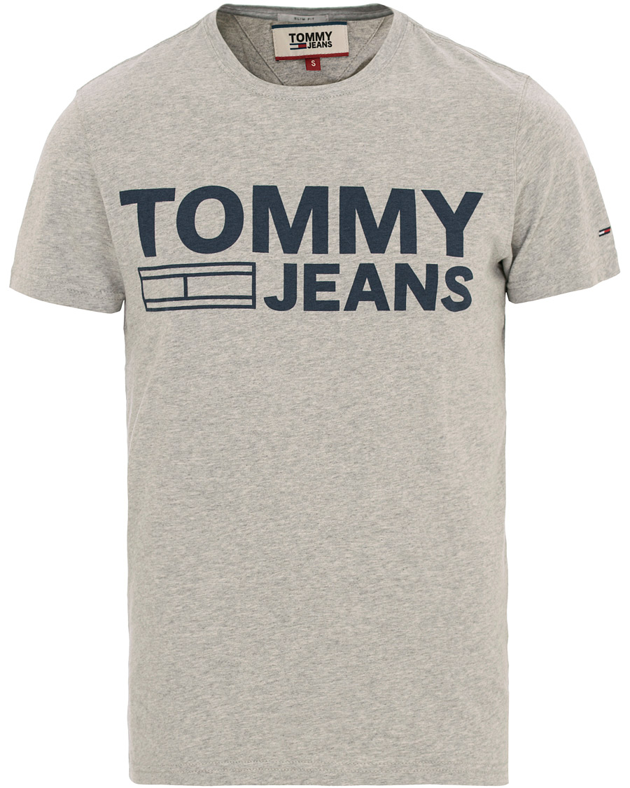 Heren | T-shirts | Tommy Jeans | Basic Tee Grey