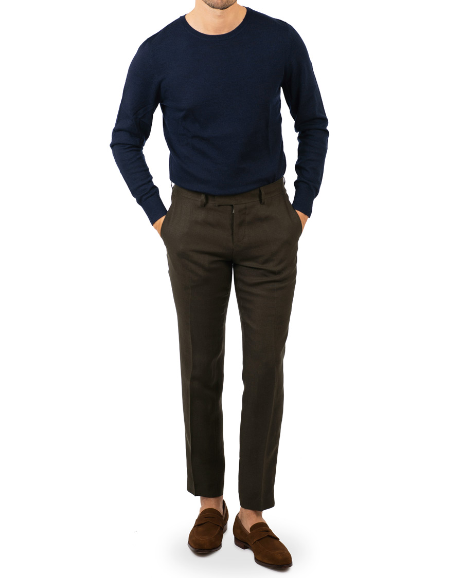 Heren | Broeken | Tiger of Sweden | Gordon Linen Trousers Green