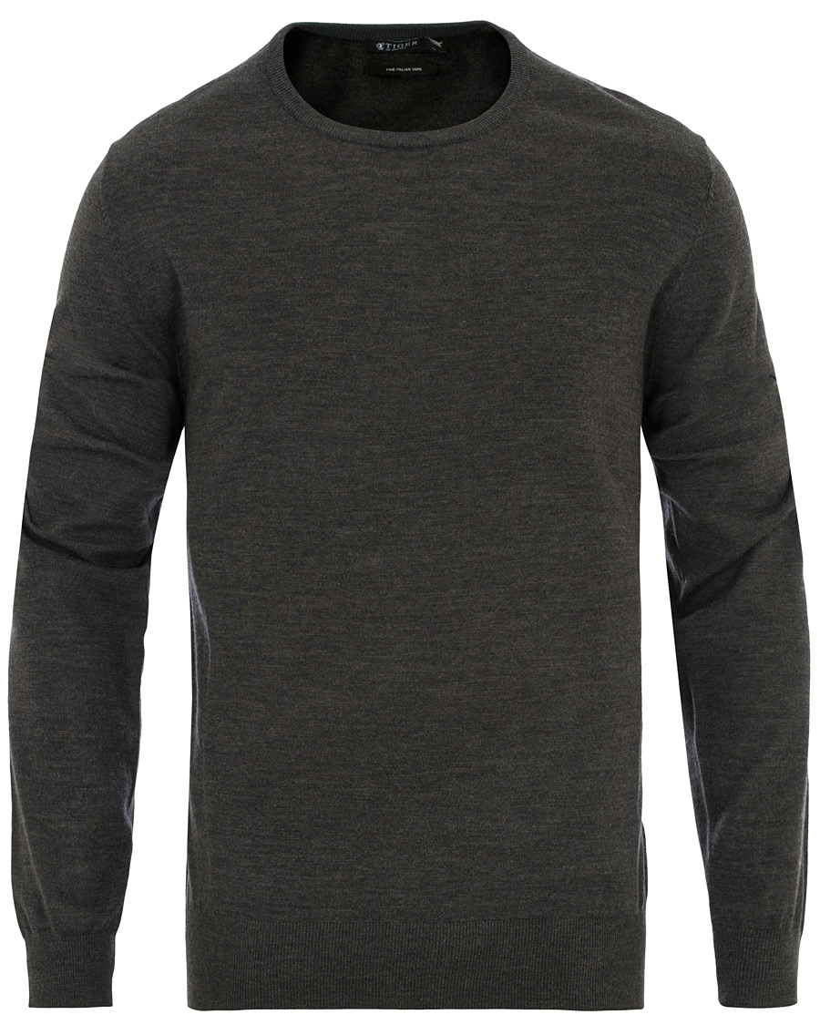 Heren | Truien | Tiger of Sweden | Matias Crew Neck Pullover Grey