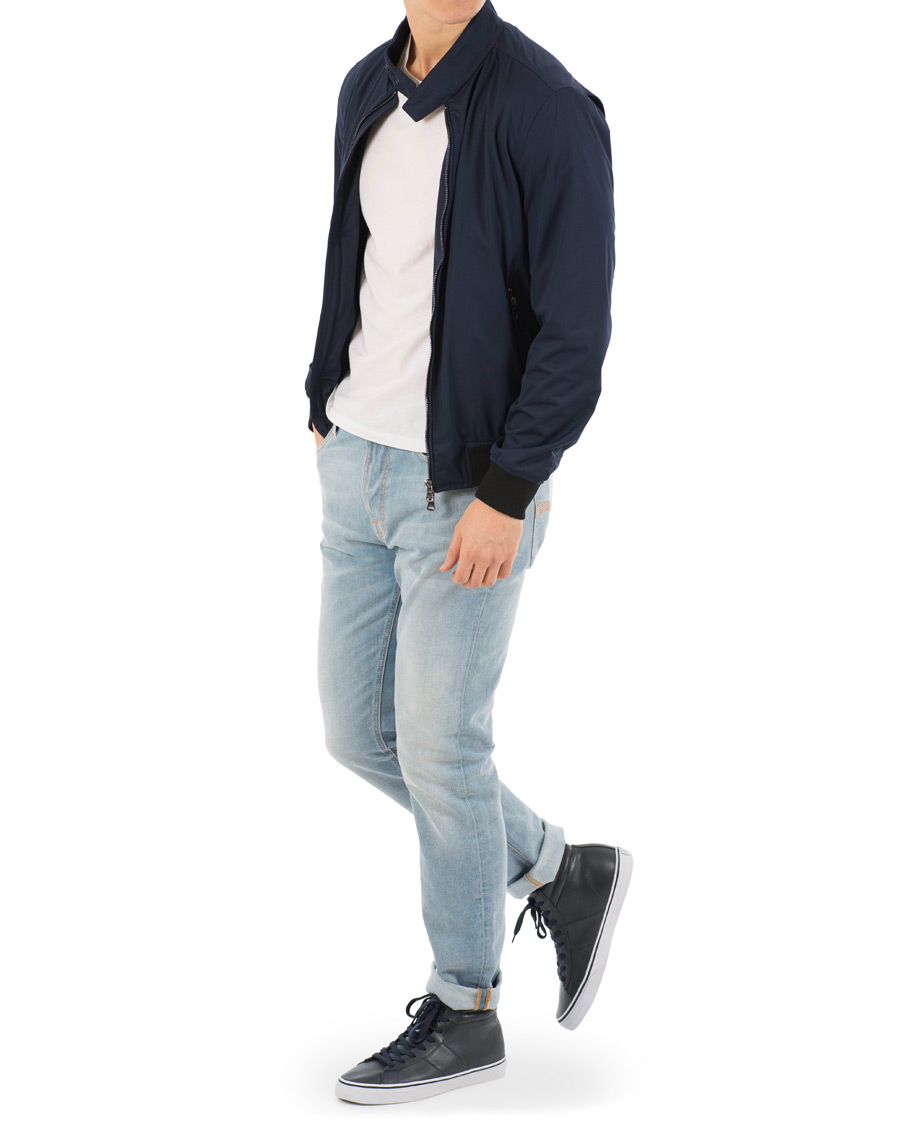Heren | Polo Ralph Lauren Shaw Mid High Leather Sneaker Blue | Polo Ralph Lauren | Shaw Mid High Leather Sneaker Blue