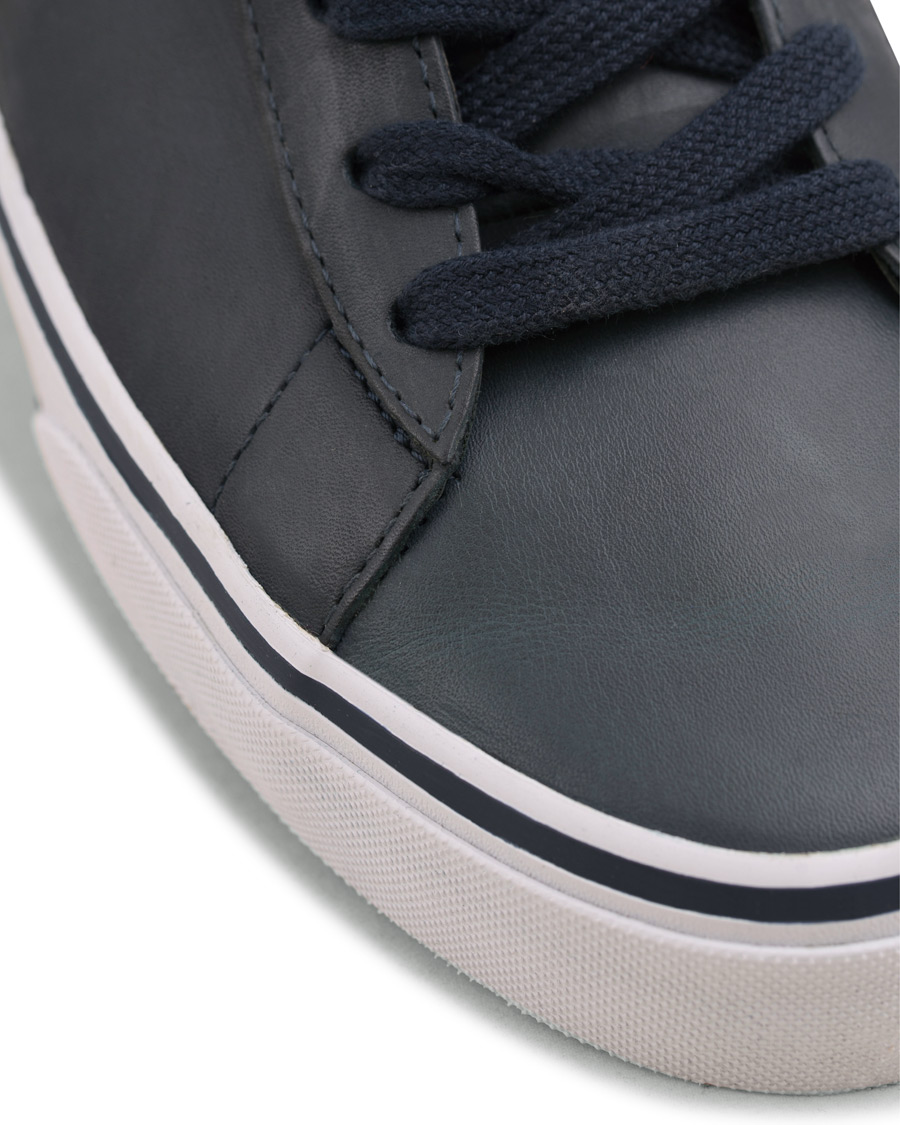 Heren | Polo Ralph Lauren Shaw Mid High Leather Sneaker Blue | Polo Ralph Lauren | Shaw Mid High Leather Sneaker Blue