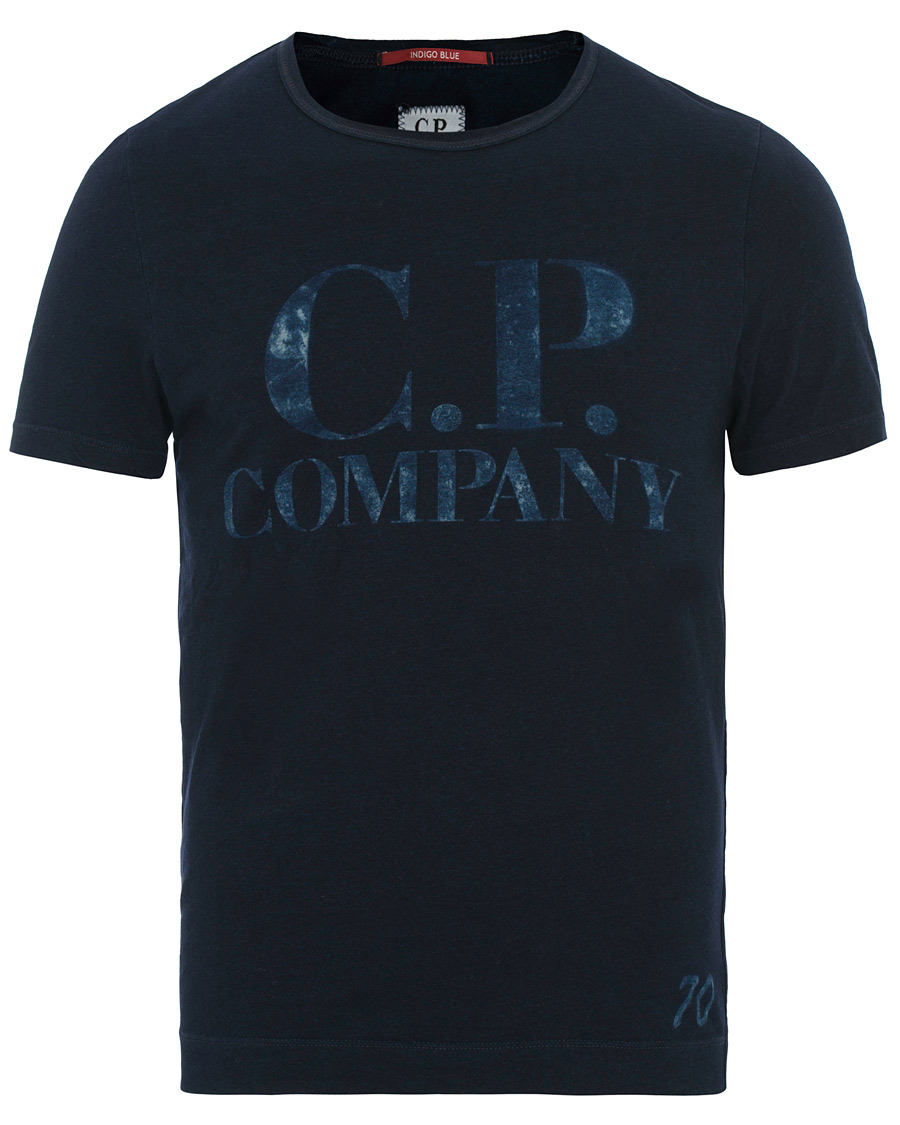 Heren | T-shirts | C.P. Company | Printed Indigo Jersey Dark Navy