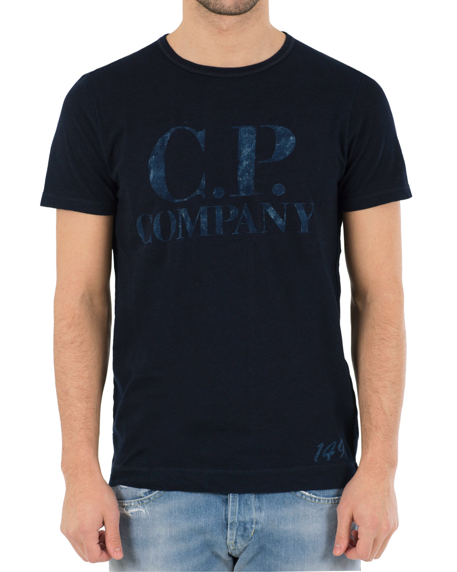 Heren | T-shirts | C.P. Company | Printed Indigo Jersey Dark Navy