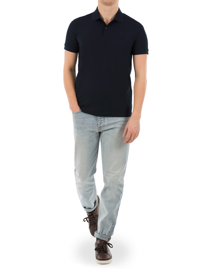 Heren | Polo's | J.Lindeberg | Slim Fit Troy Clean Pique Navy