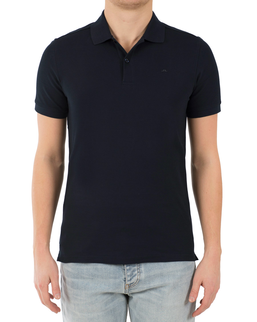 Heren | Polo's | J.Lindeberg | Slim Fit Troy Clean Pique Navy