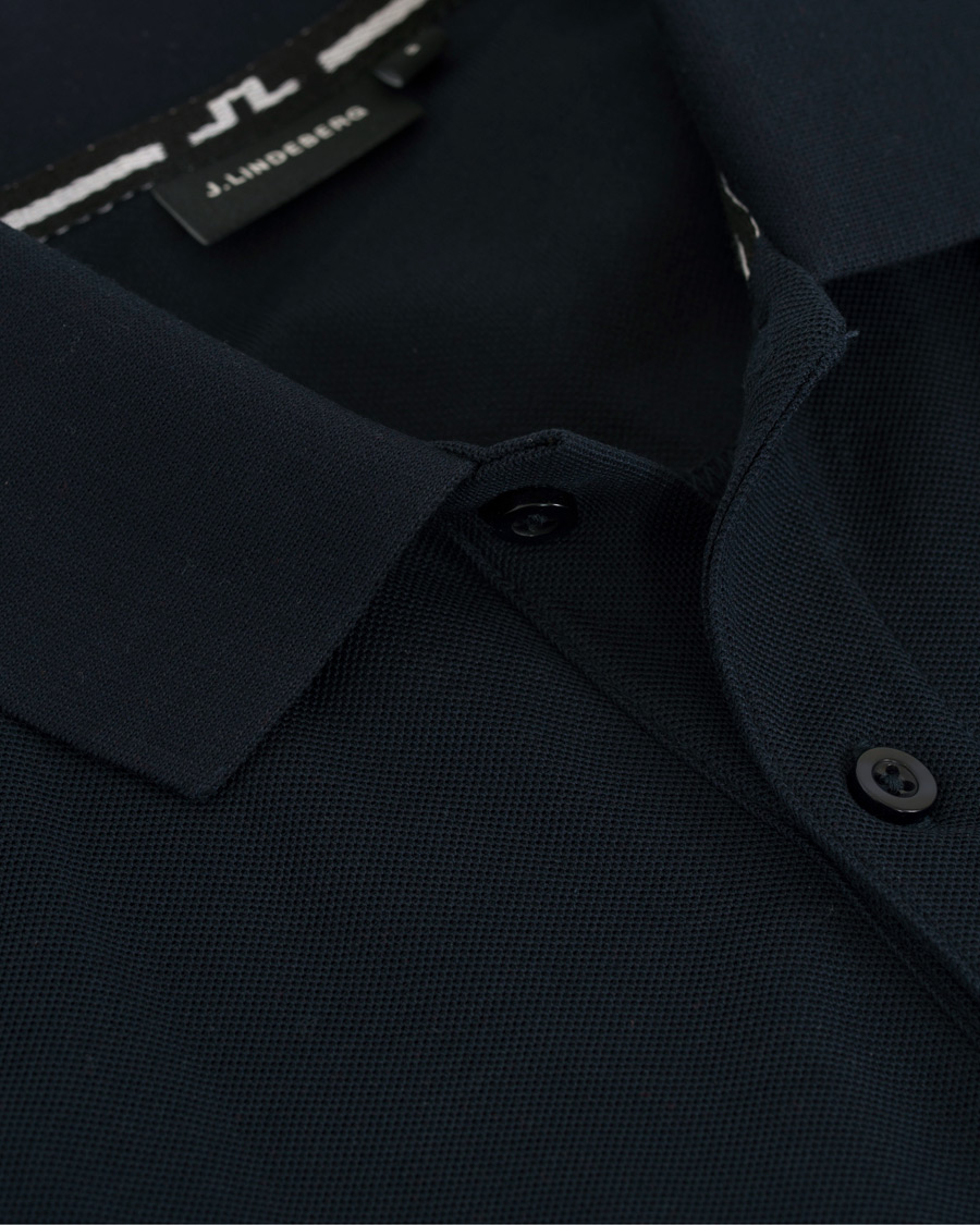 Heren | Polo's | J.Lindeberg | Slim Fit Troy Clean Pique Navy
