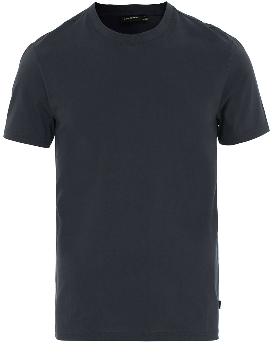 Heren | T-shirts | J.Lindeberg | Silo Fine Cotton Crew Neck Tee Navy