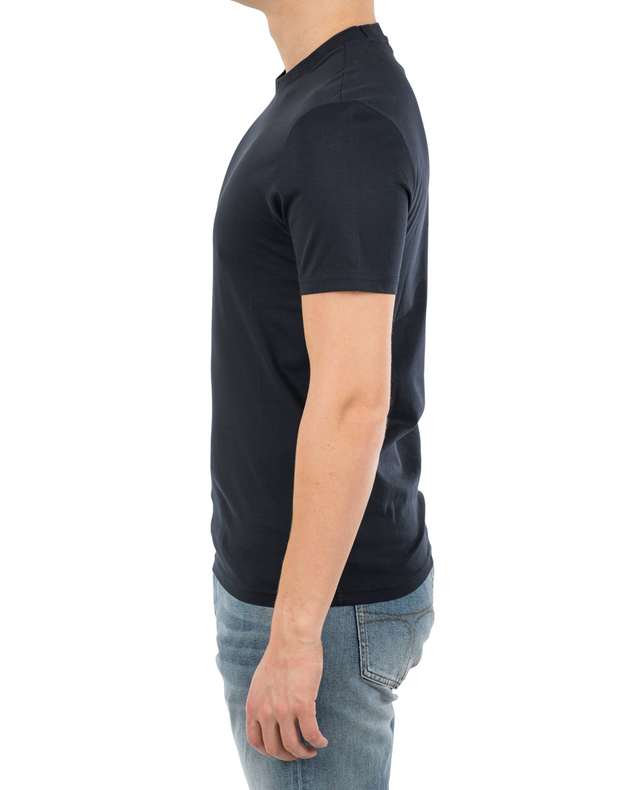 Heren | T-shirts | J.Lindeberg | Silo Fine Cotton Crew Neck Tee Navy