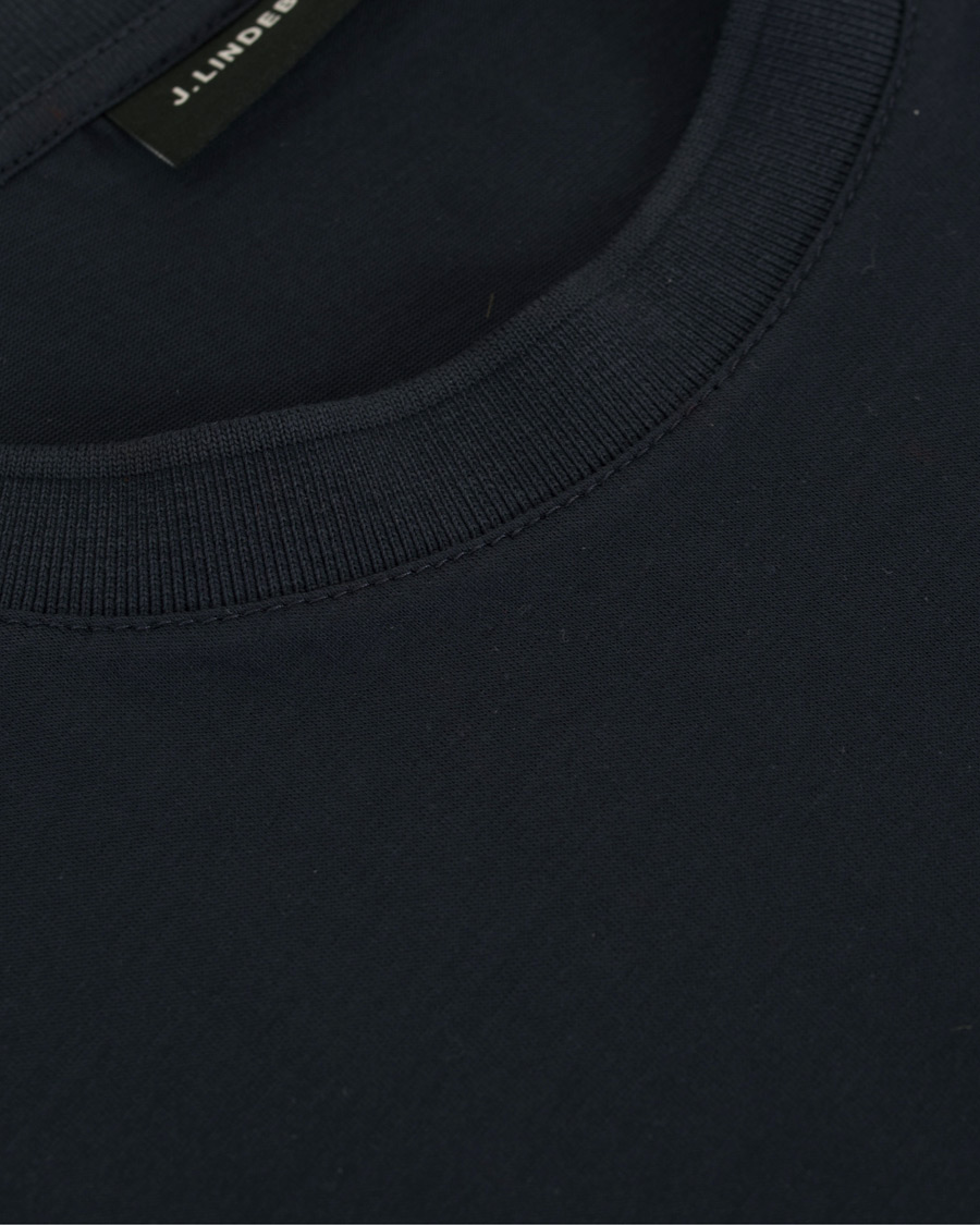 Heren | T-shirts | J.Lindeberg | Silo Fine Cotton Crew Neck Tee Navy