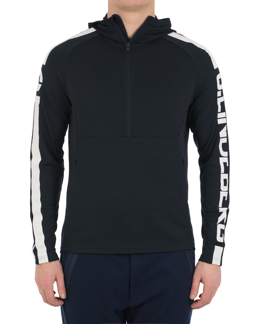 Heren | Truien | J.Lindeberg | Colin Double Mesh Hoodie Navy