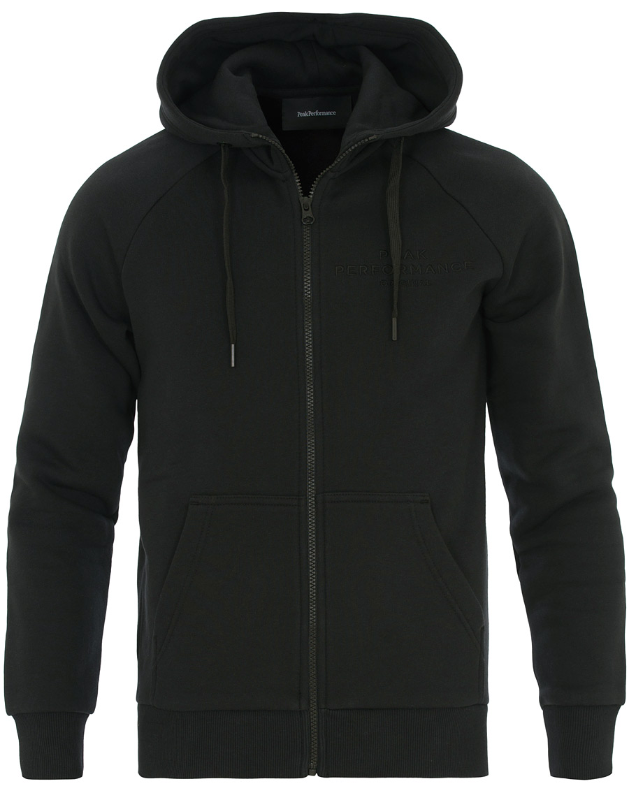 Heren | Truien | Peak Performance | Original Full Zip Hoodie Black