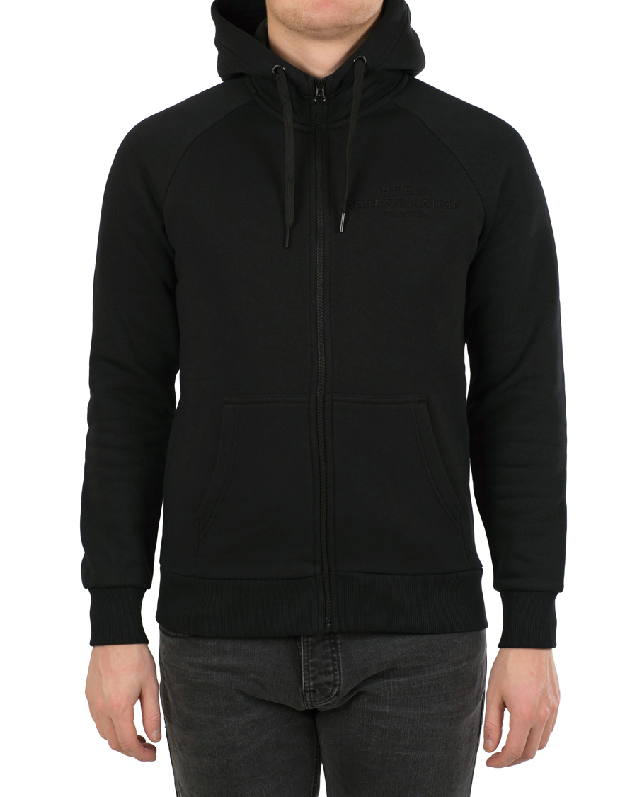 Heren | Truien | Peak Performance | Original Full Zip Hoodie Black