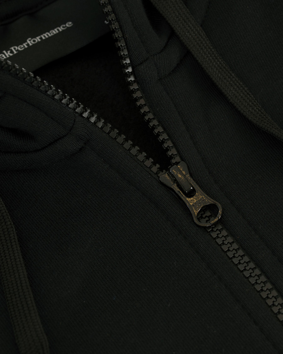 Heren | Truien | Peak Performance | Original Full Zip Hoodie Black