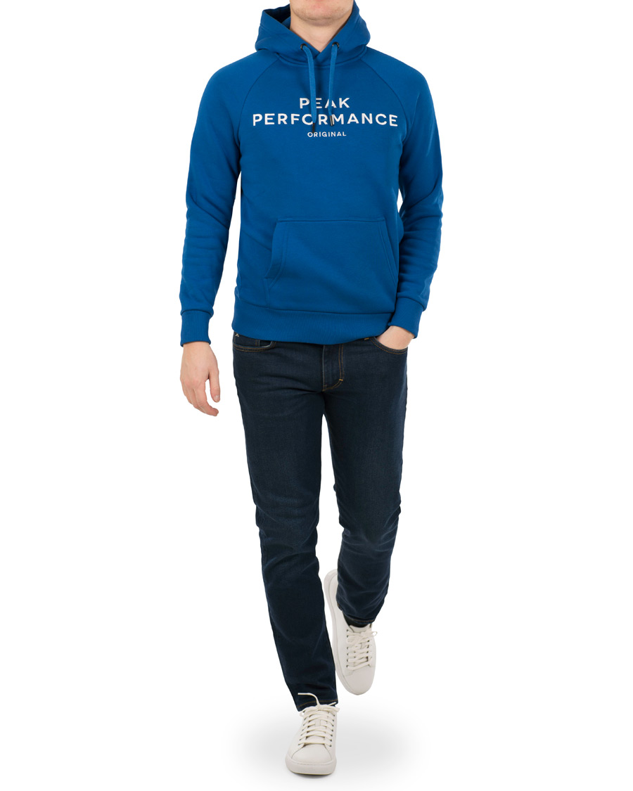 Heren | Truien | Peak Performance | Logo Hoodie True Blue