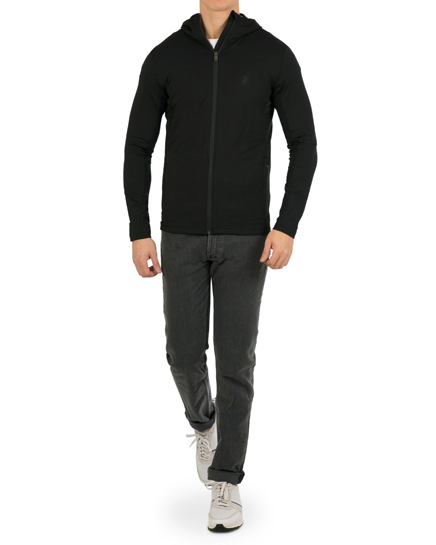 Heren | Truien | Peak Performance | Ace Mid Tech Full Zip Hoodie Black