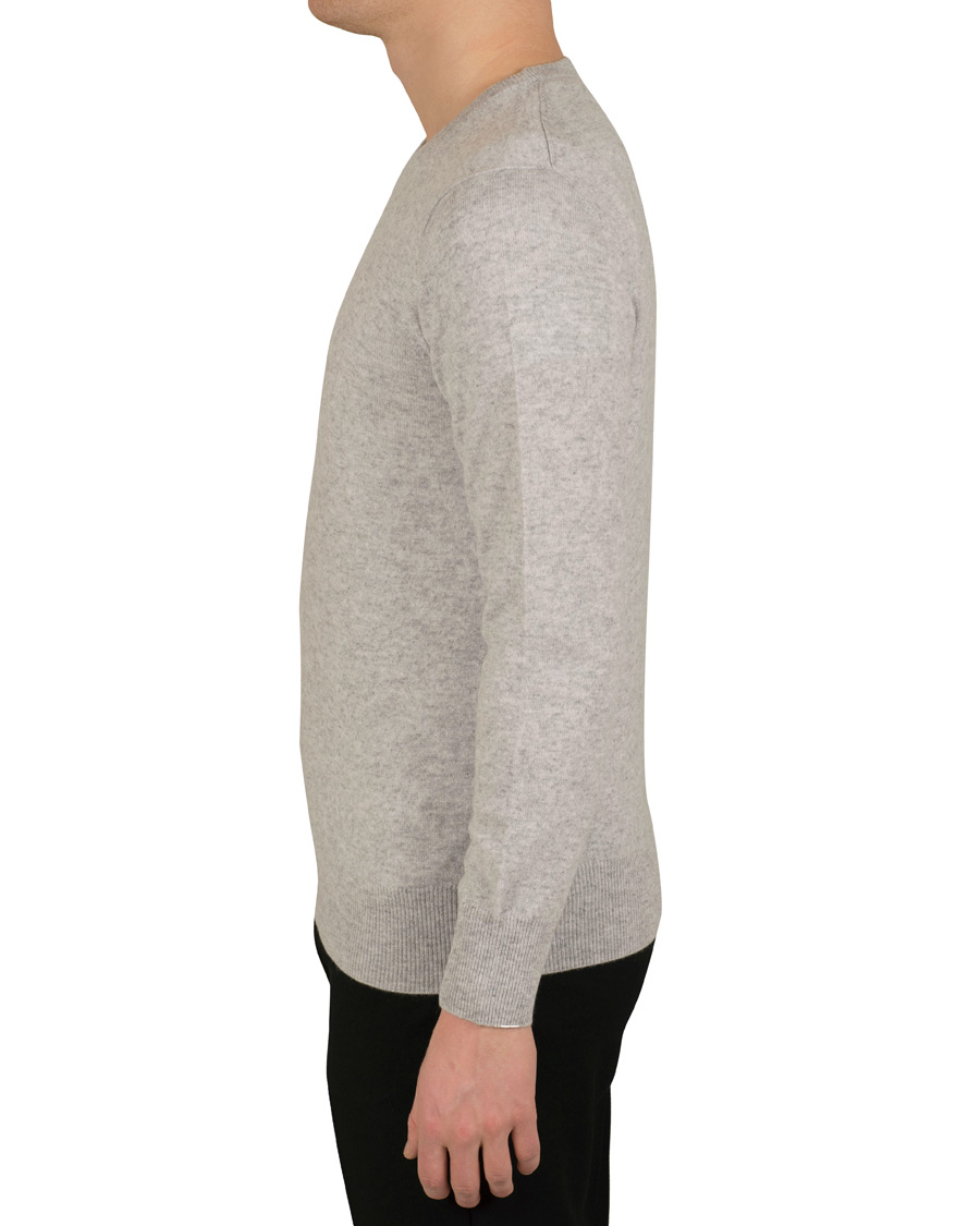 Heren | Truien | Soft Goat | Cashmere O-neck Light Grey