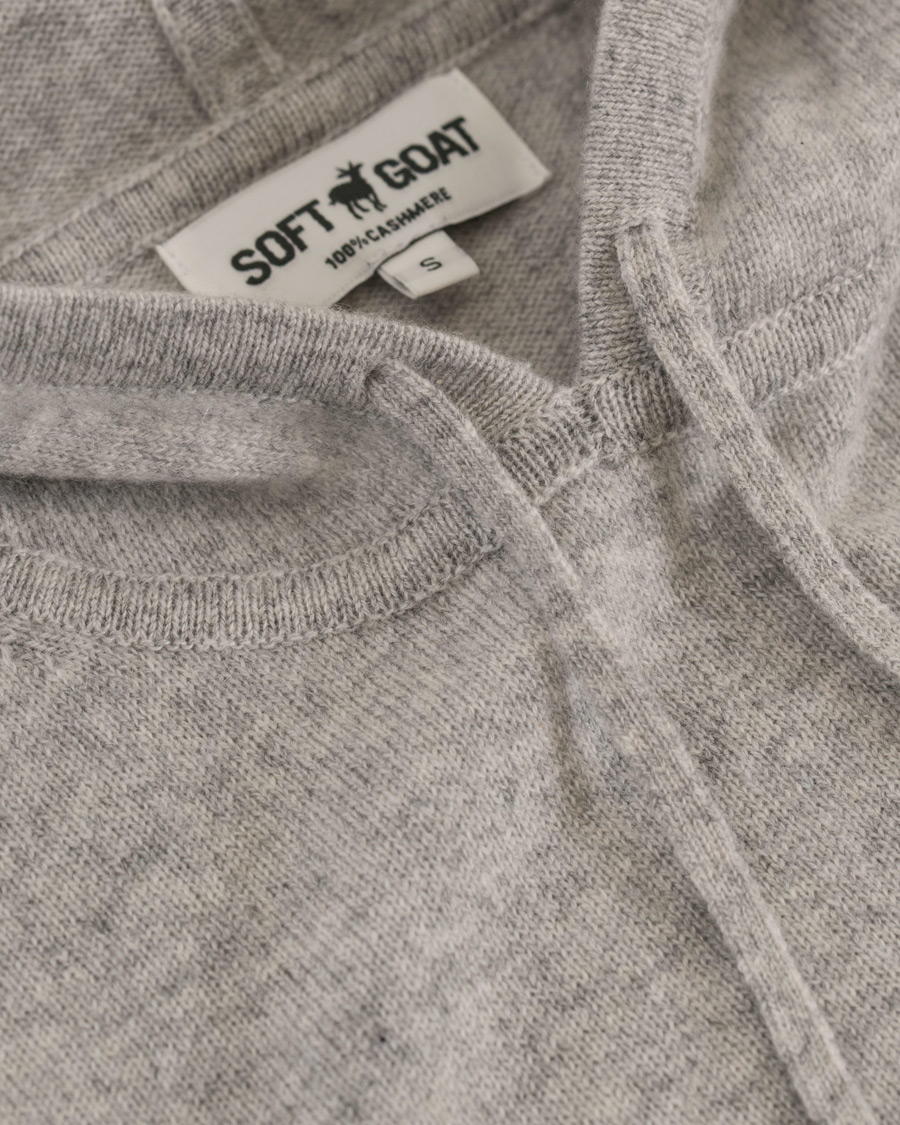 Heren | Truien | Soft Goat | Cashmere Hoodie Light Grey