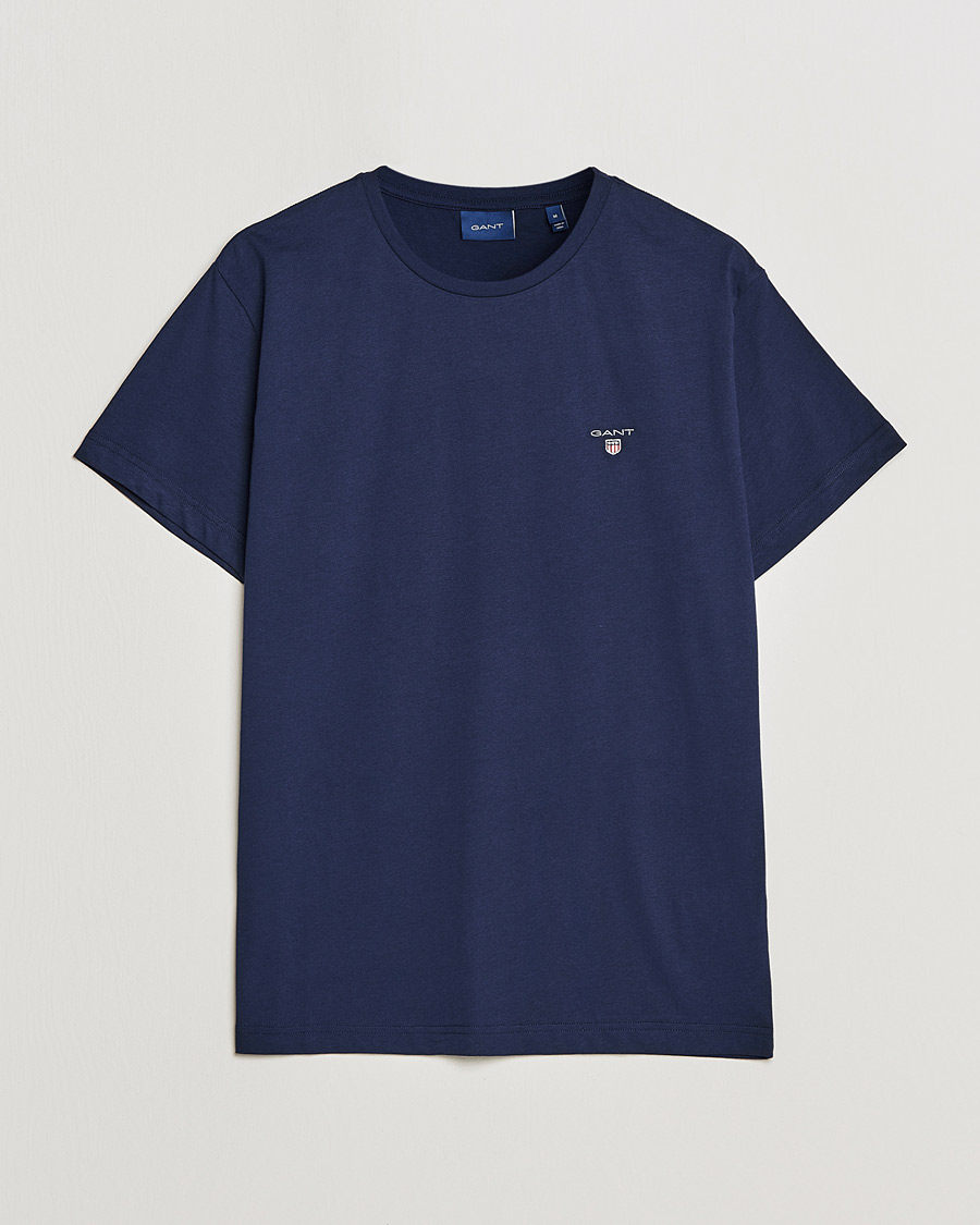 Heren | T-shirts | GANT | The Original Solid Tee Evening Blue