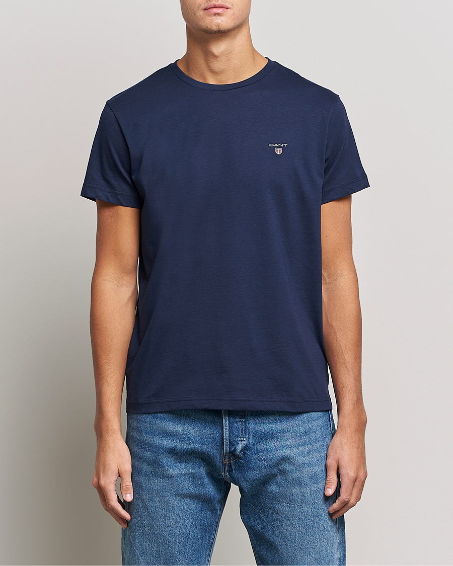 Heren | T-shirts | GANT | The Original Solid Tee Evening Blue