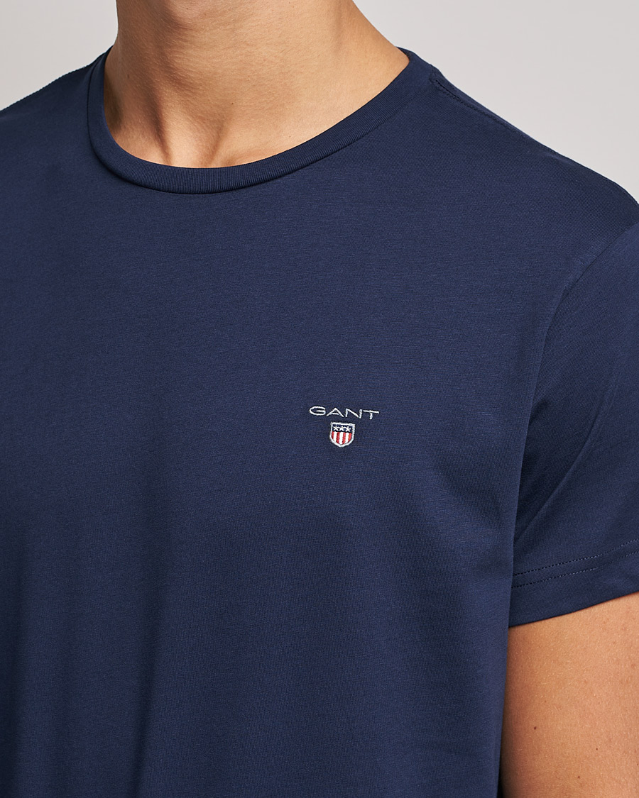 Heren | T-shirts | GANT | The Original Solid Tee Evening Blue