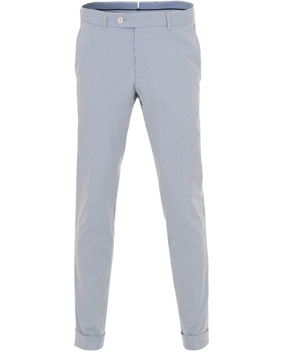 Heren | Broeken | Morris Heritage | Fred Dandy Stripe Suit Trousers Light Blue