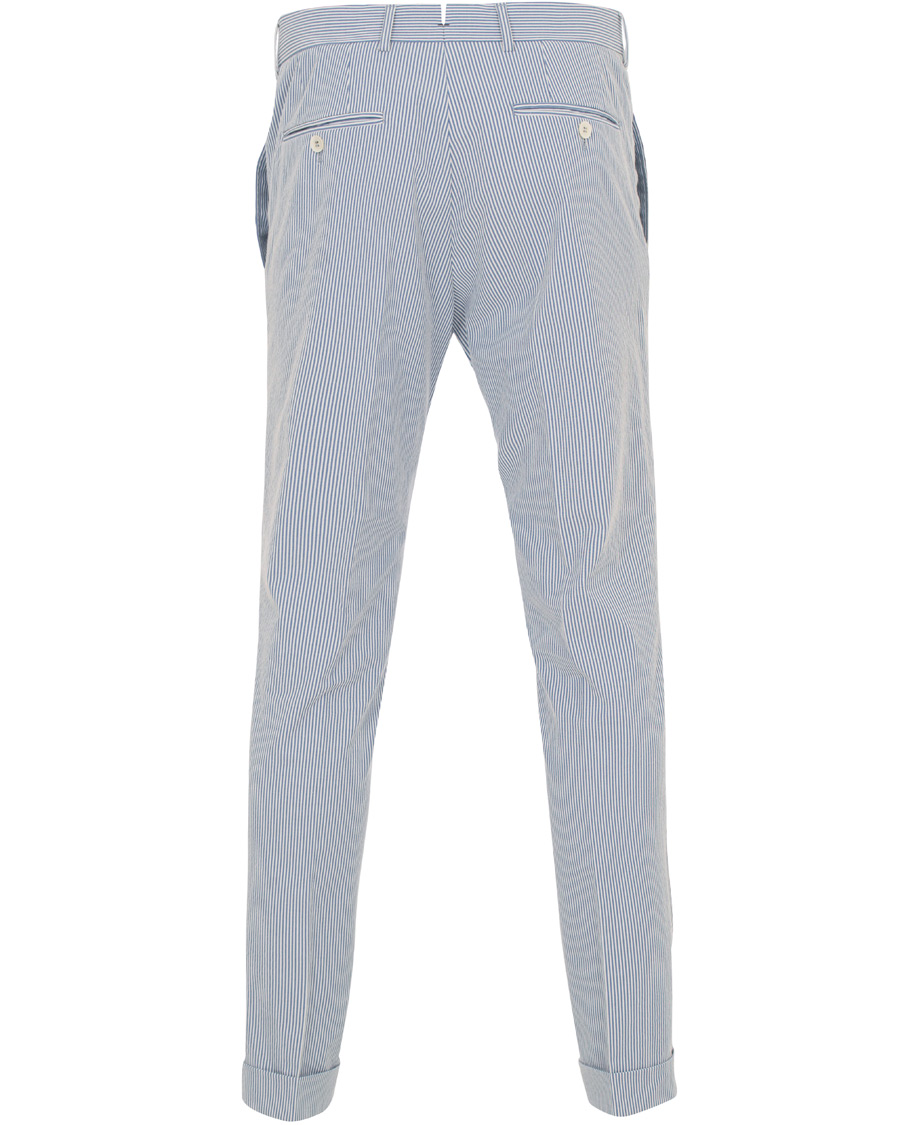 Heren | Broeken | Morris Heritage | Fred Dandy Stripe Suit Trousers Light Blue