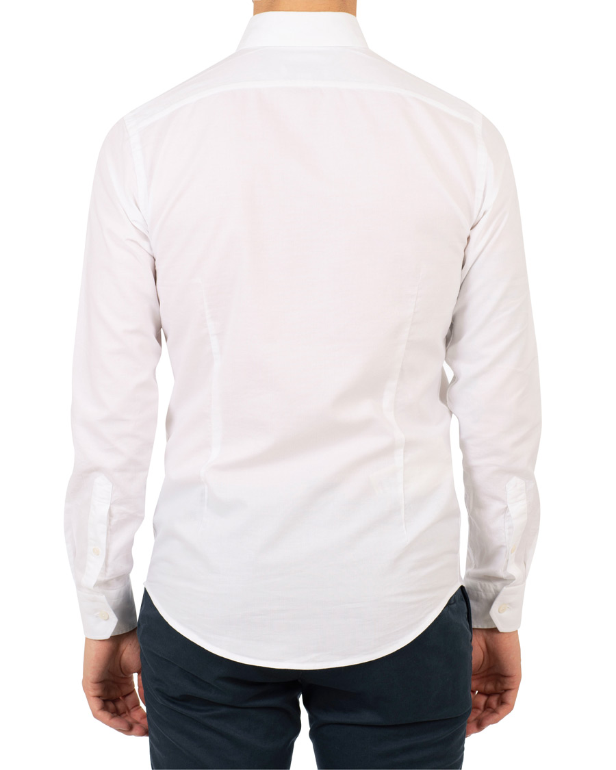 Heren | Overhemden | Eton | Slim Fit Cotton/Silk Shirt White
