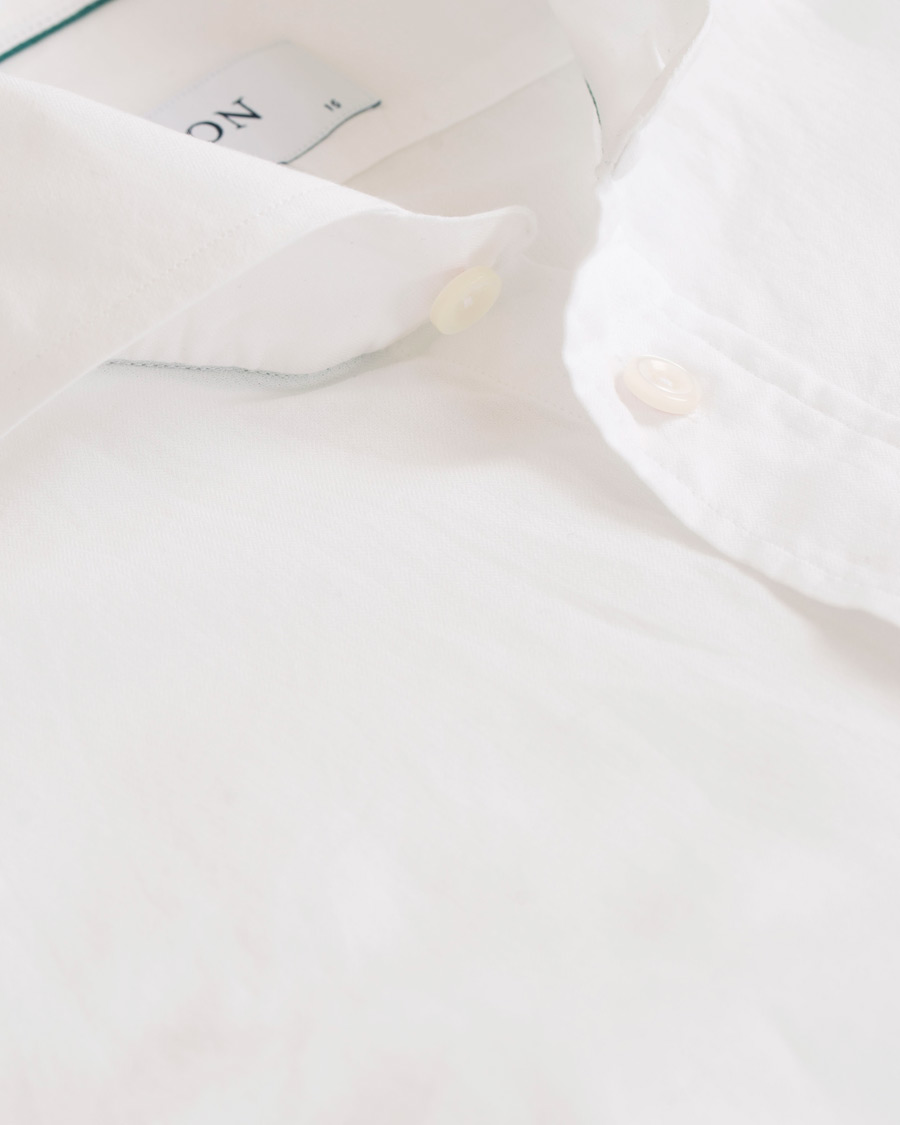 Heren | Overhemden | Eton | Slim Fit Cotton/Silk Shirt White
