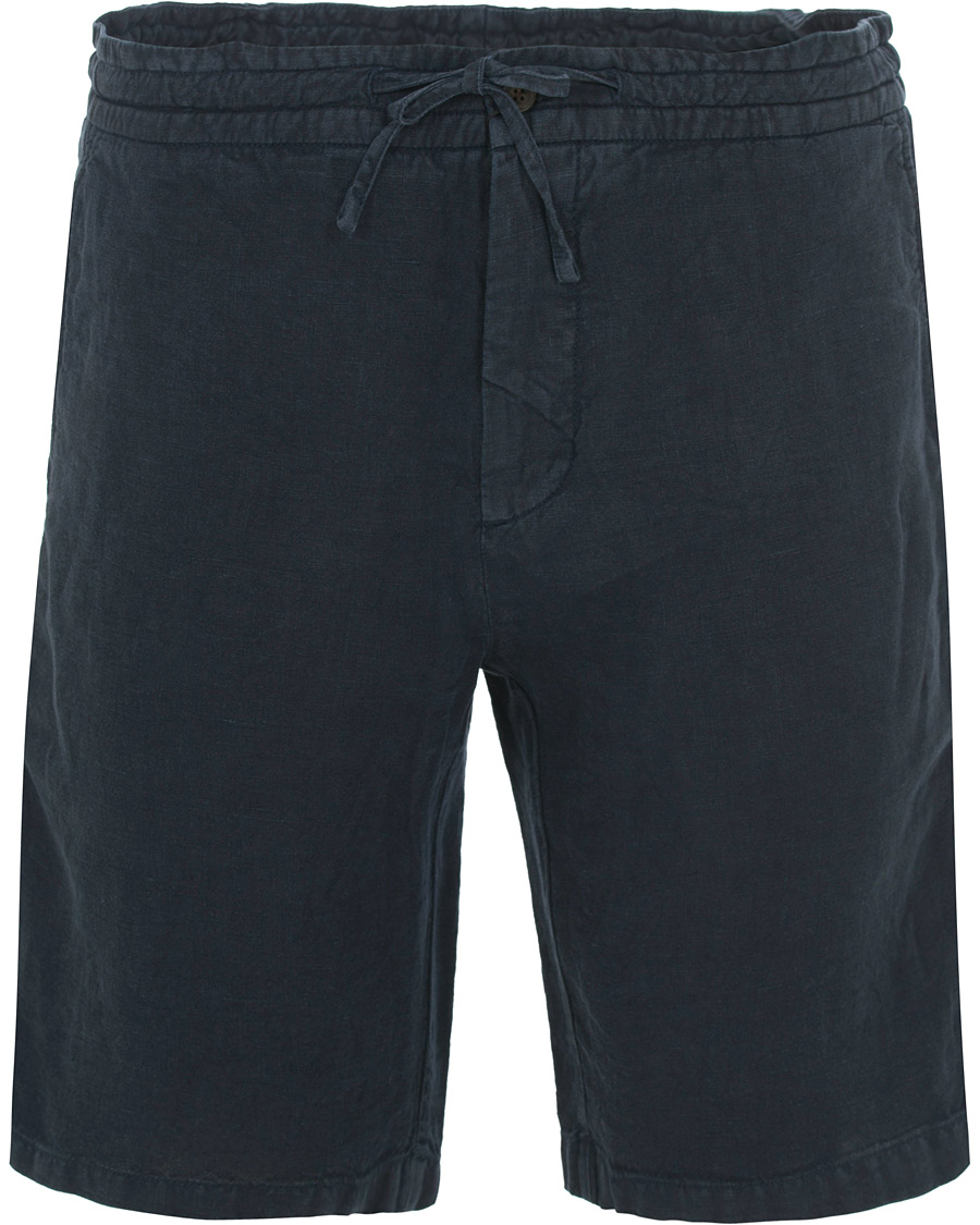 Heren | Korte broek | NN07 | Emil Draw String Linnen Shorts Navy