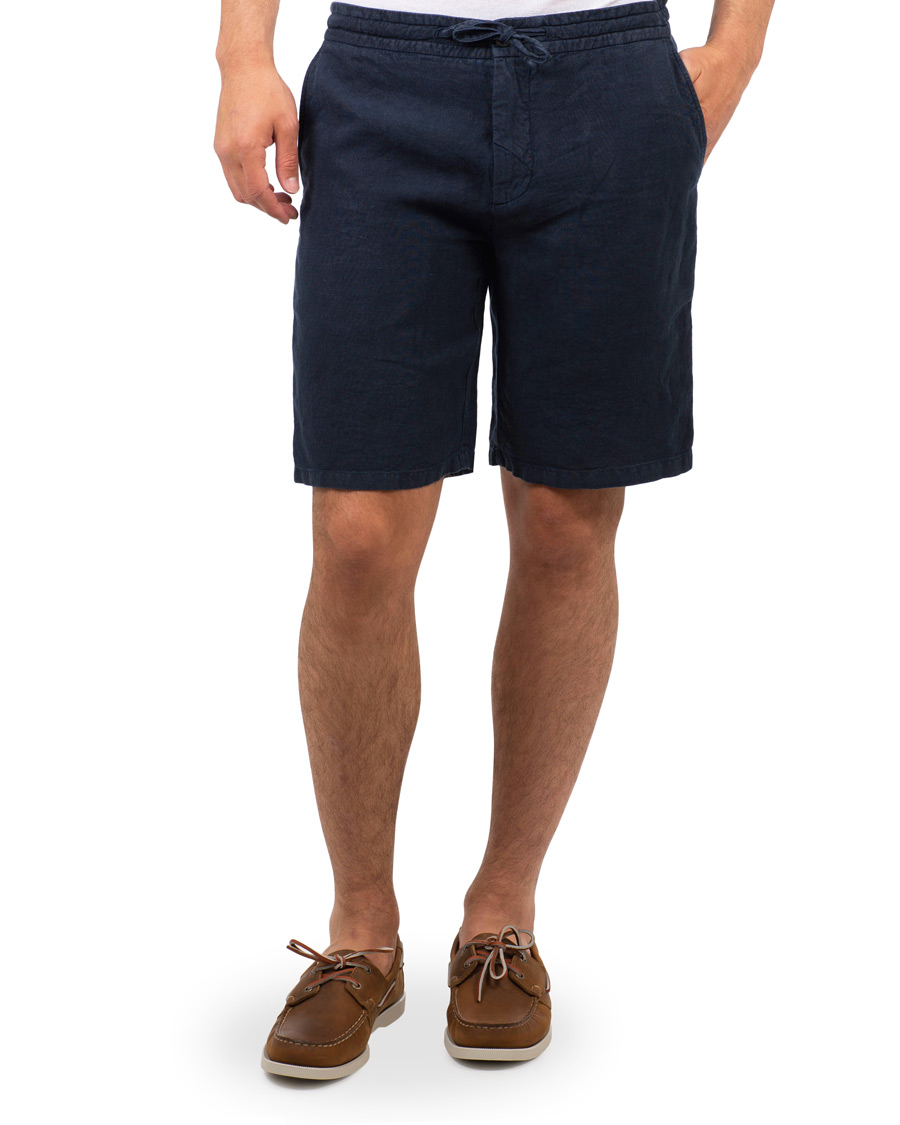 Heren | Korte broek | NN07 | Emil Draw String Linnen Shorts Navy