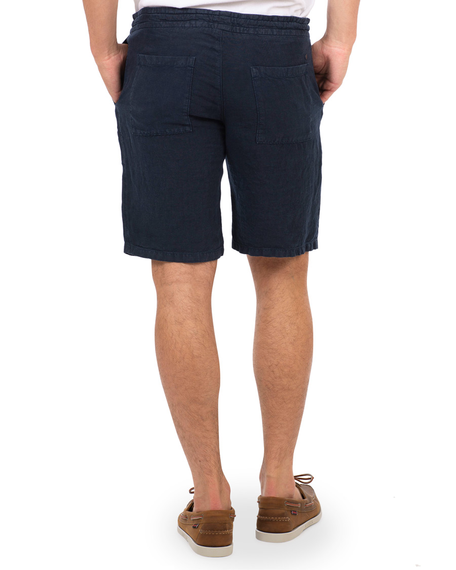 Heren | Korte broek | NN07 | Emil Draw String Linnen Shorts Navy