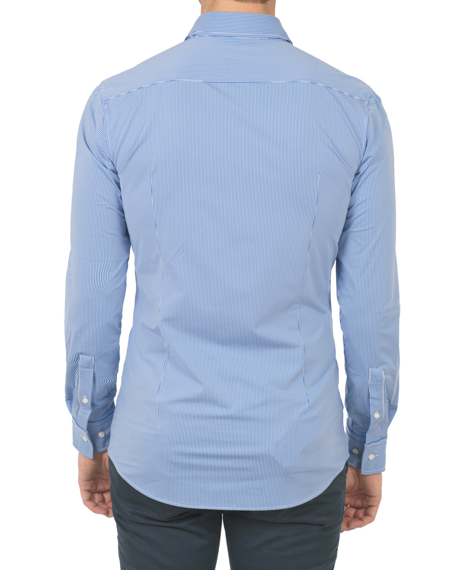 Heren | Overhemden | BOSS BLACK | BOSS Jenno Slim Fit Super Stretch Shirt White/Blue