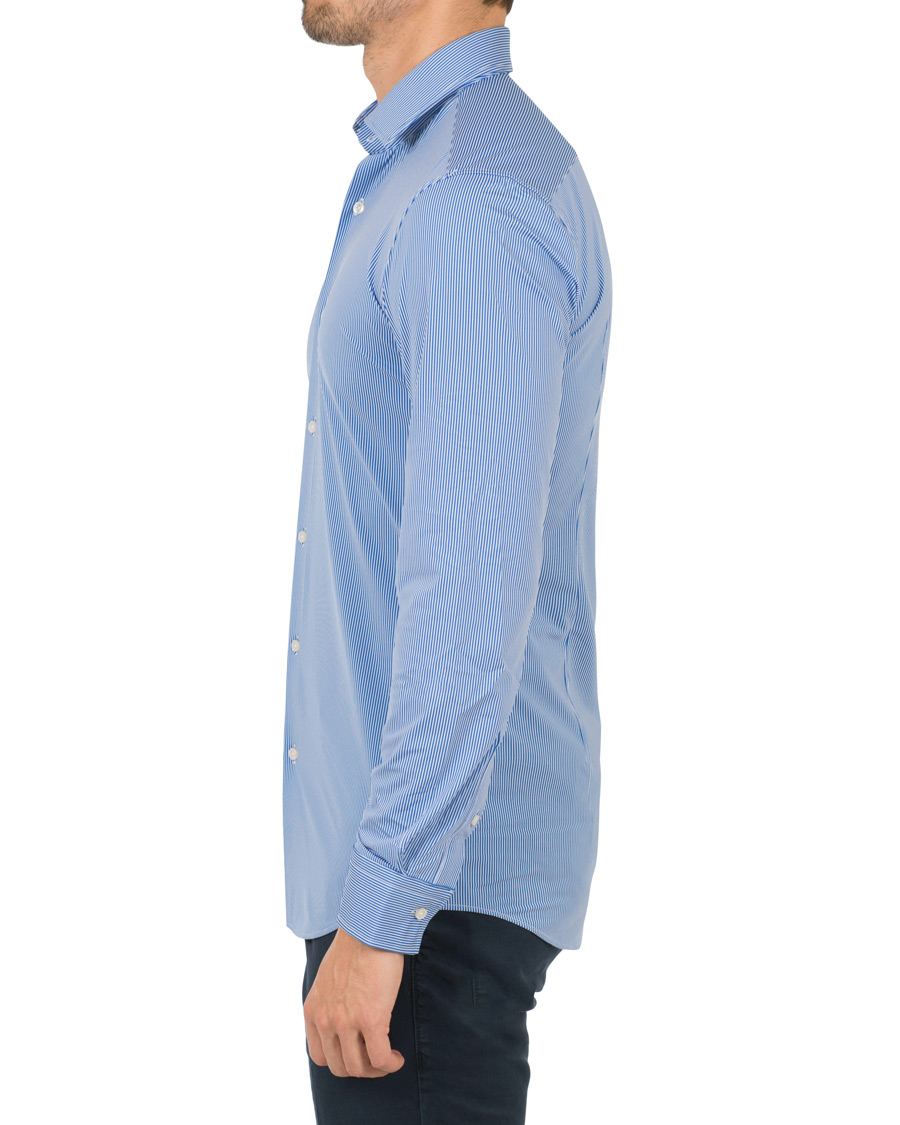 Heren | Overhemden | BOSS BLACK | BOSS Jenno Slim Fit Super Stretch Shirt White/Blue