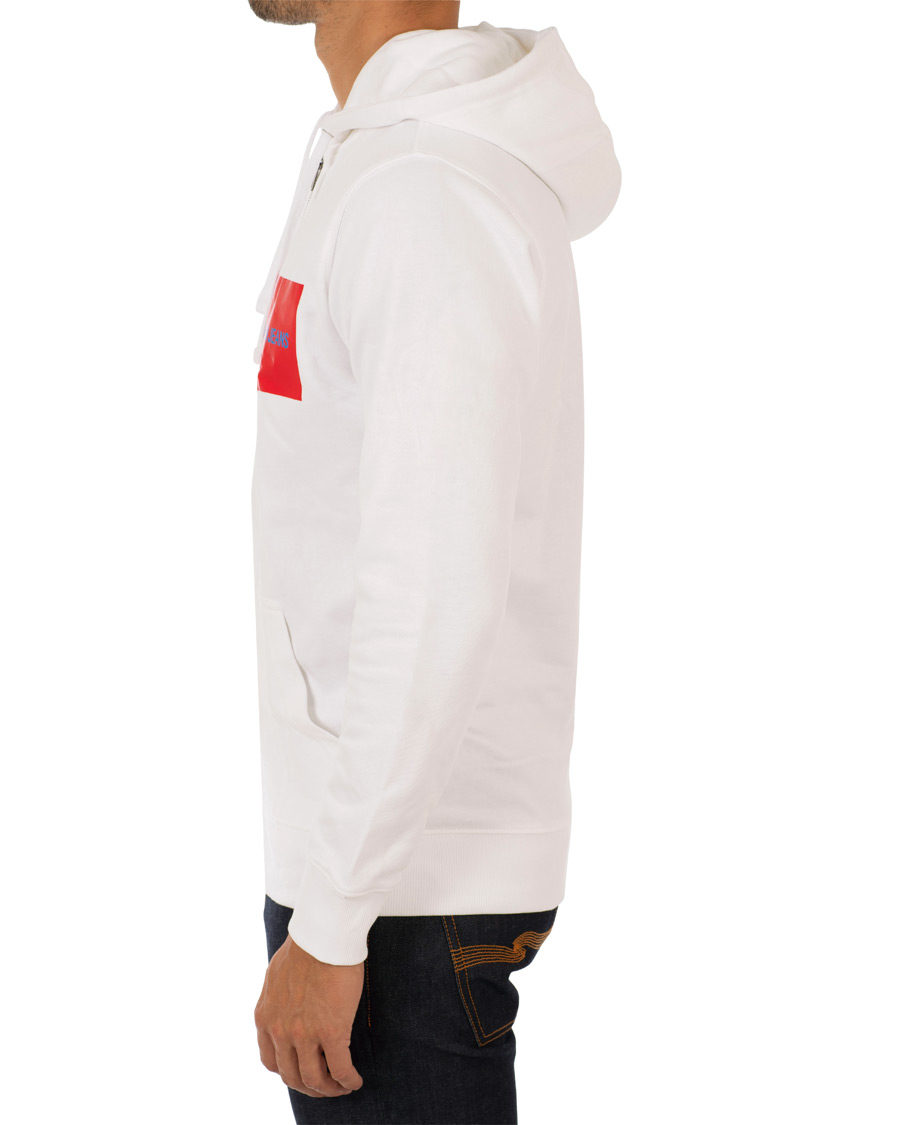 Heren | Truien | Calvin Klein Jeans | Institutional Logo Zip Through Hoodie Bright White