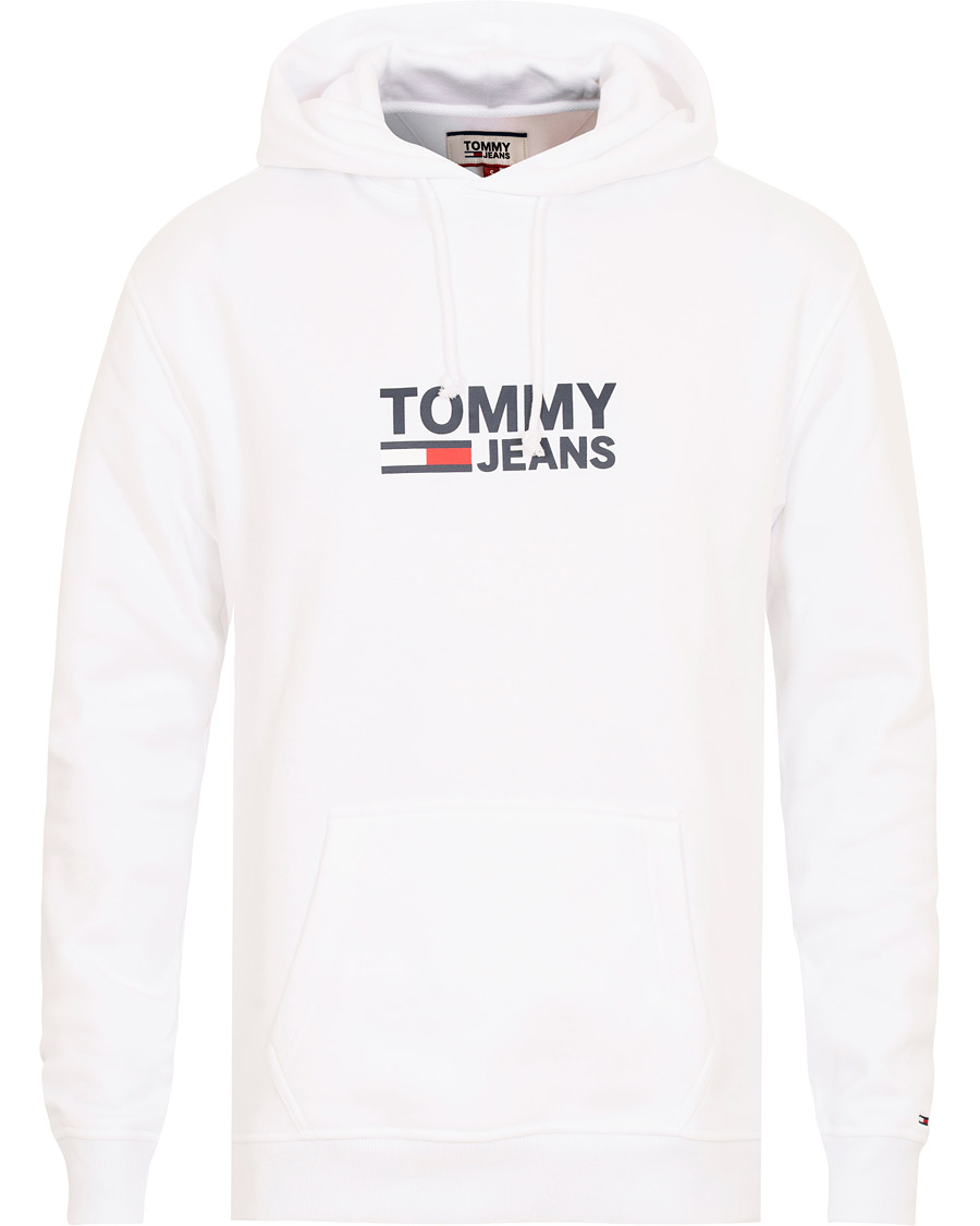 Heren | Truien | Tommy Jeans | Corp Logo Hoodie White