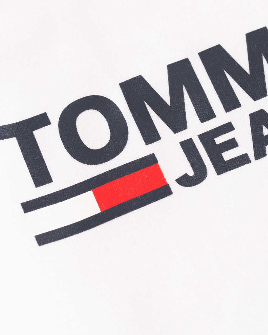 Heren | Truien | Tommy Jeans | Corp Logo Hoodie White