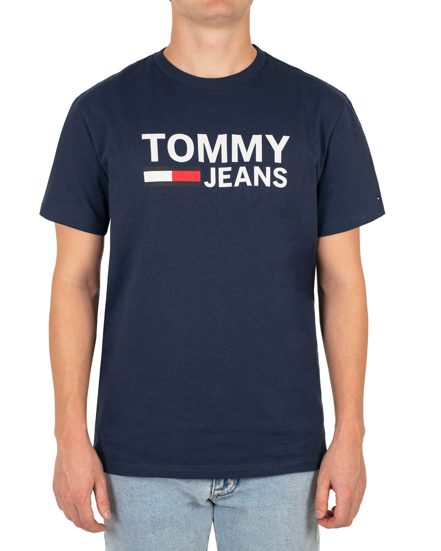 Heren | T-shirts | Tommy Jeans | Classic Logo Crew Neck Tee Black Iris