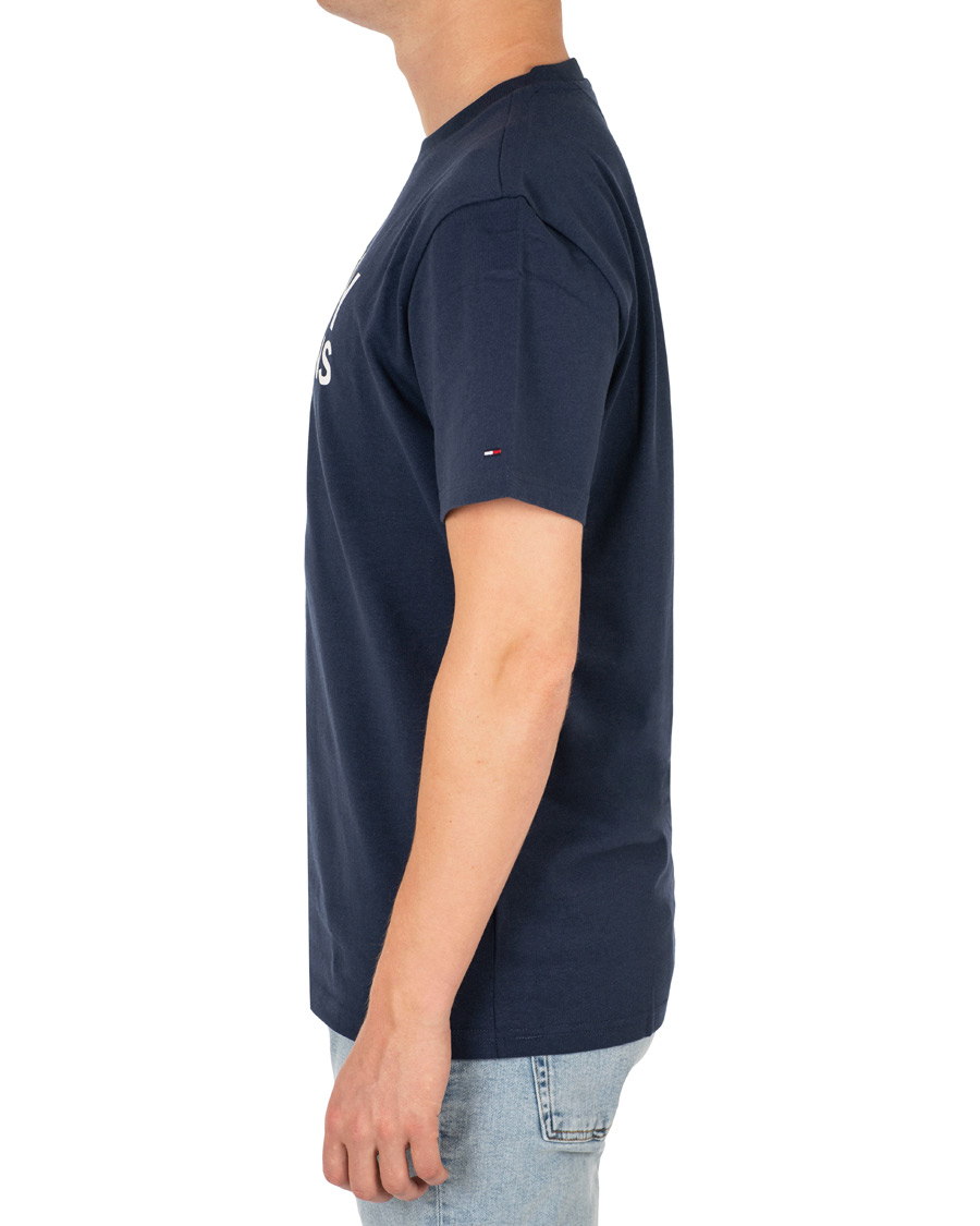 Heren | T-shirts | Tommy Jeans | Classic Logo Crew Neck Tee Black Iris