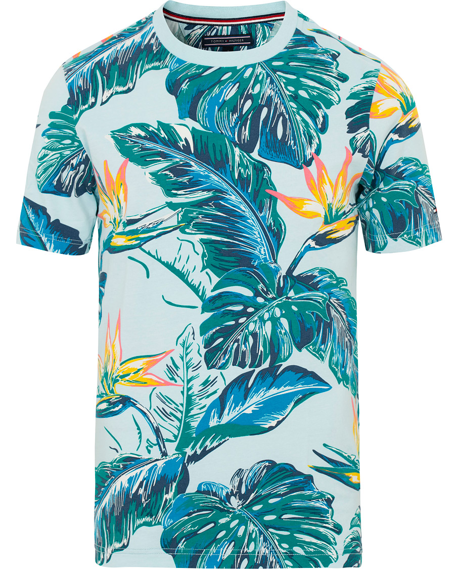 Heren | T-shirts | Tommy Hilfiger | Paradise Print Fashion Fit Tee Cool Blue