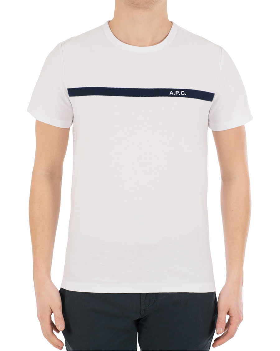 Heren | T-shirts | A.P.C. | Logo Crew Neck Tee White