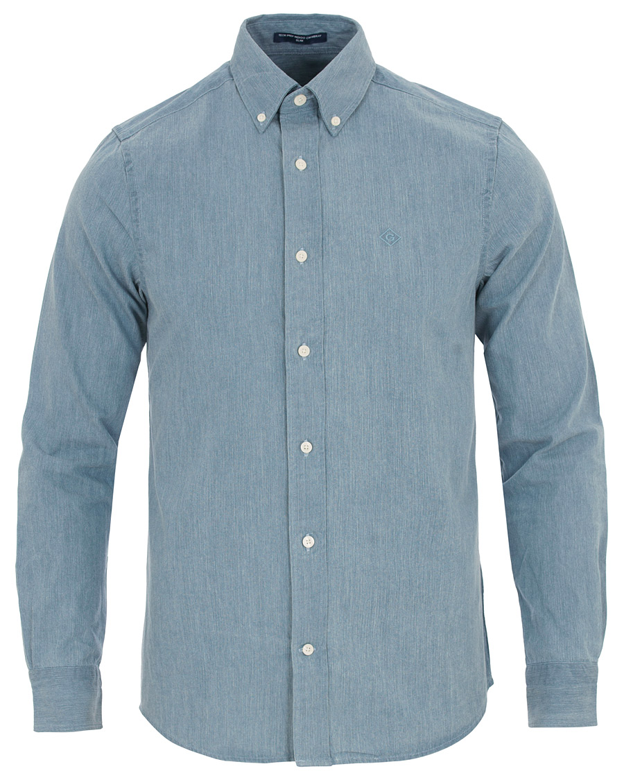 Heren | Overhemden | GANT | Button Down Denim Beacons Project Shirt Indigo