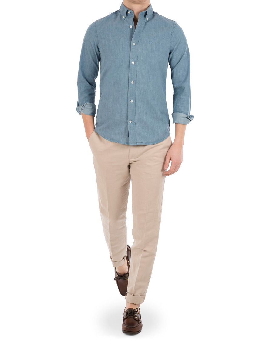 Heren | Overhemden | GANT | Button Down Denim Beacons Project Shirt Indigo