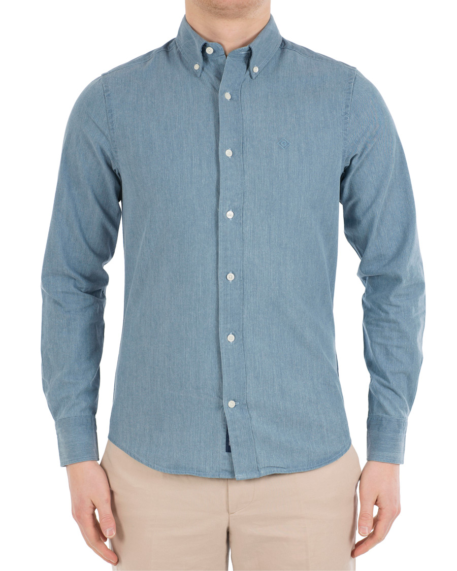Heren | Overhemden | GANT | Button Down Denim Beacons Project Shirt Indigo
