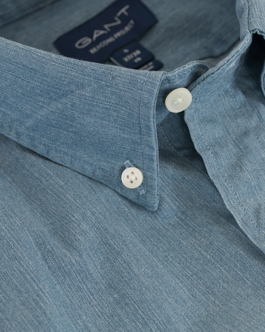 Heren | Overhemden | GANT | Button Down Denim Beacons Project Shirt Indigo