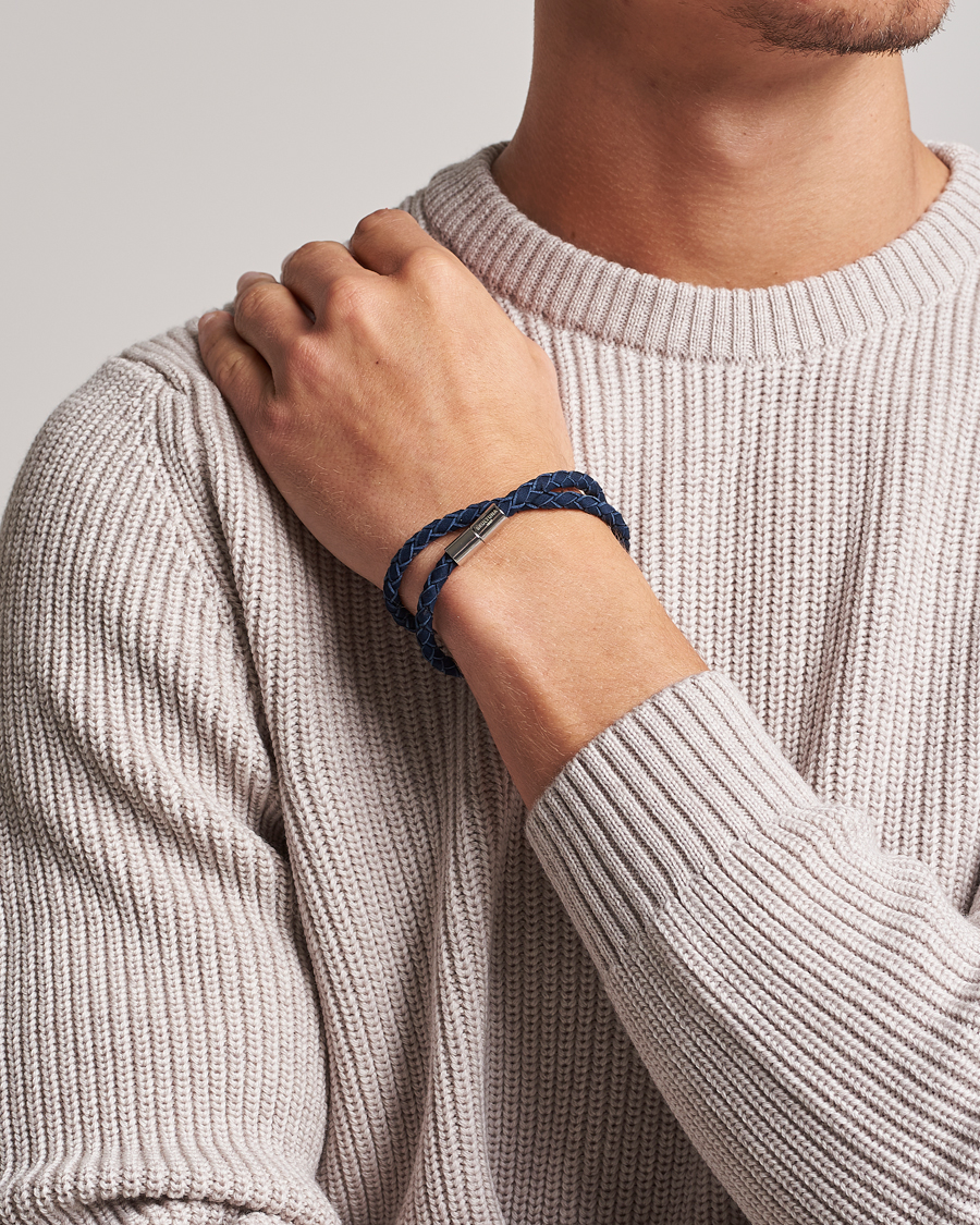 Heren | Armbanden | Skultuna | The Suede Bracelet Blue